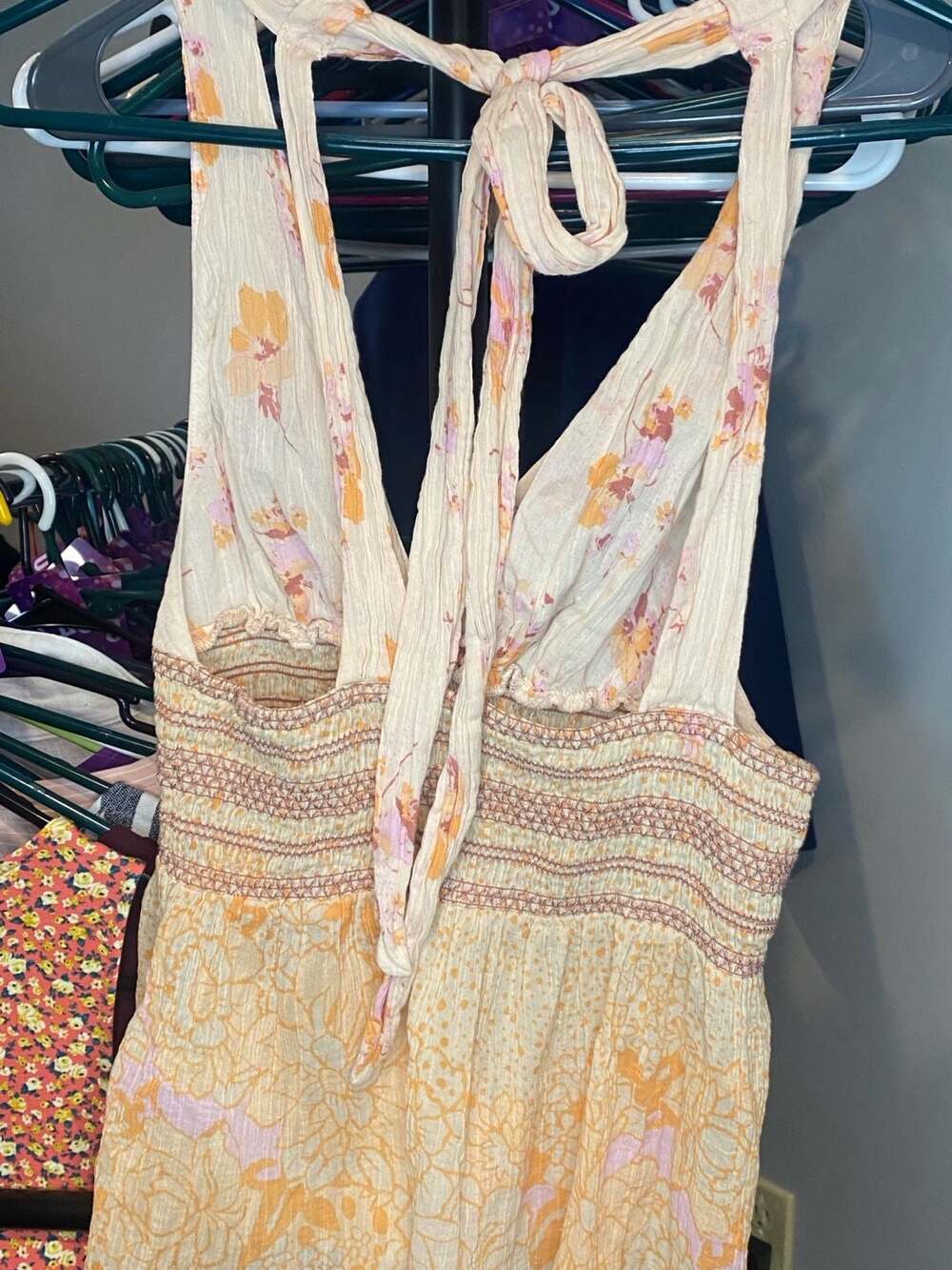 Free People Extratropical Floral Halter Top Size Medium - Picture 2 of 3